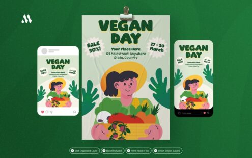 农民素食日 – 传单套装