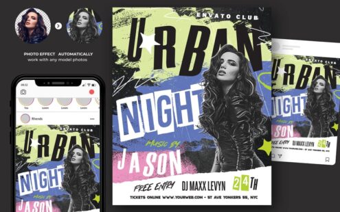 夜总会传单模板