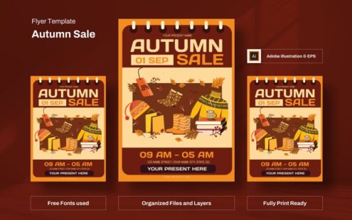 秋季销售传单模板