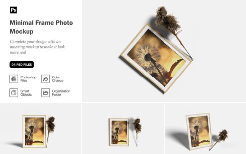 极简相框照片样机