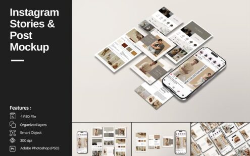 Instagram帖子和快拍模型