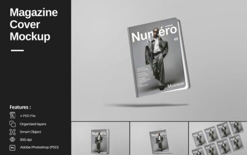杂志封面样机