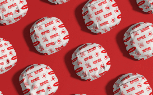 快餐汉堡包装纸样机