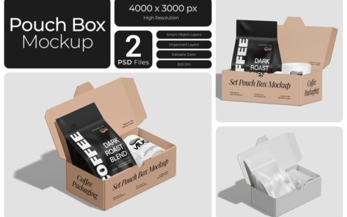咖啡包装套装袋盒模型