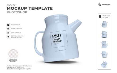 独立茶壶模型模板