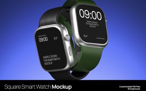 方形智能手表模型