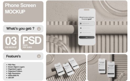 现代手机屏幕模型