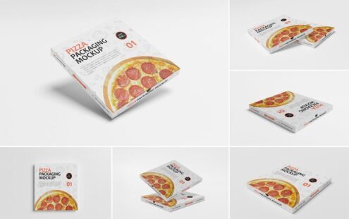 披萨盒包装模型
