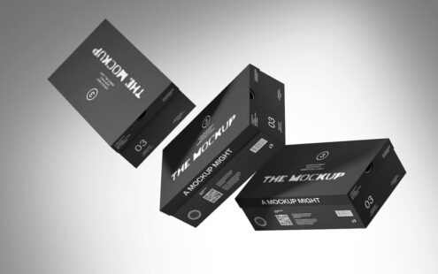 极简产品包装盒模型
