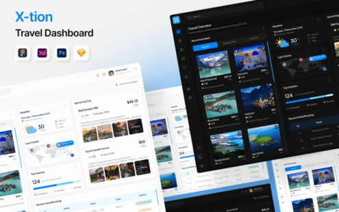 X-tion – 旅行仪表盘 UI 套件