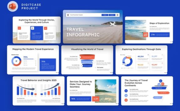 旅游信息图 – PowerPoint 模板