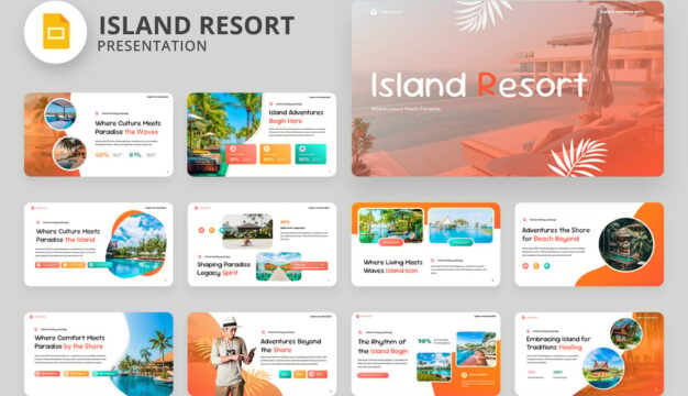 旅游度假村 Google 幻灯片