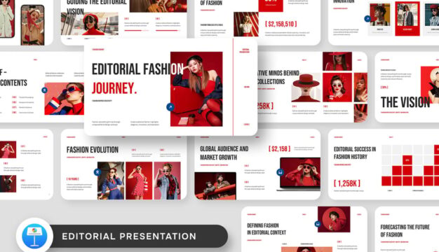 红白时尚品牌瑞士风格主题演讲