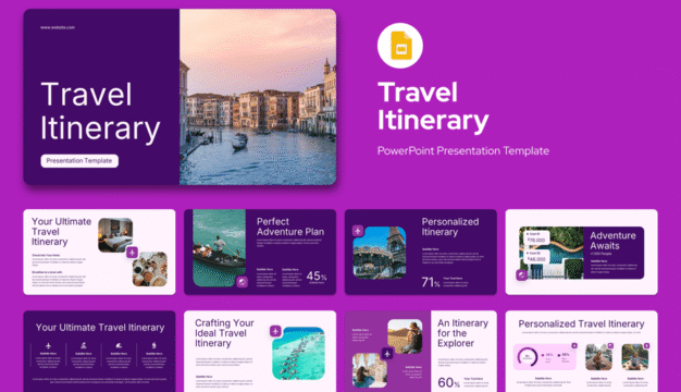 旅行行程 Google 幻灯片