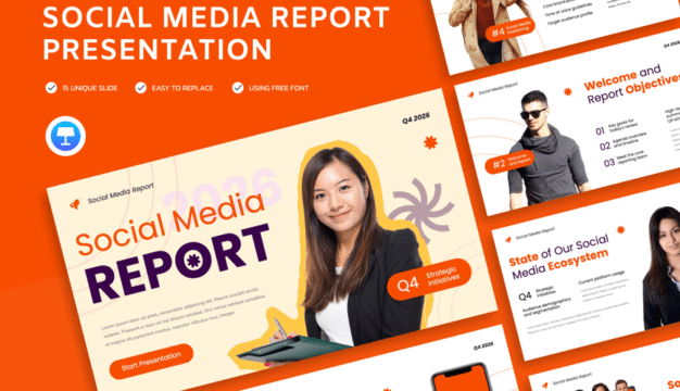 社交媒体报告主题演讲模板