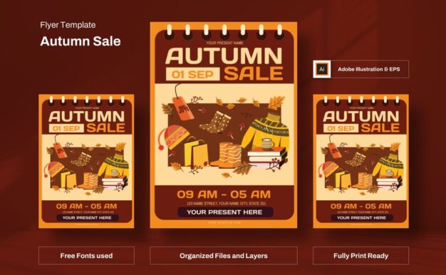 秋季销售传单模板