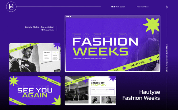 时装周谷歌幻灯片模板