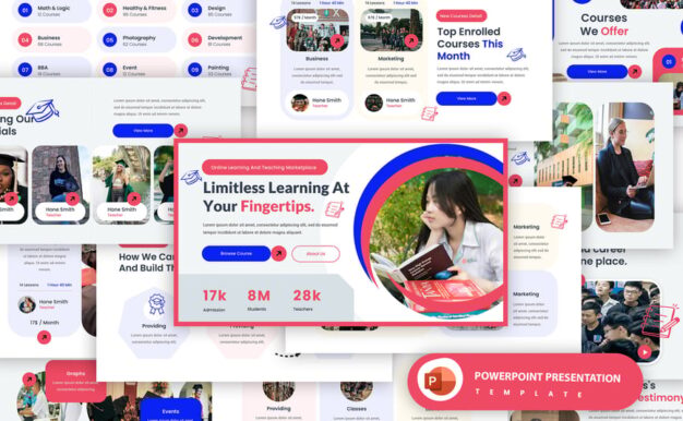 百万教育 PowerPoint 演示模板