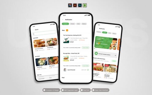 食品配送 – 移动应用 UI 套件