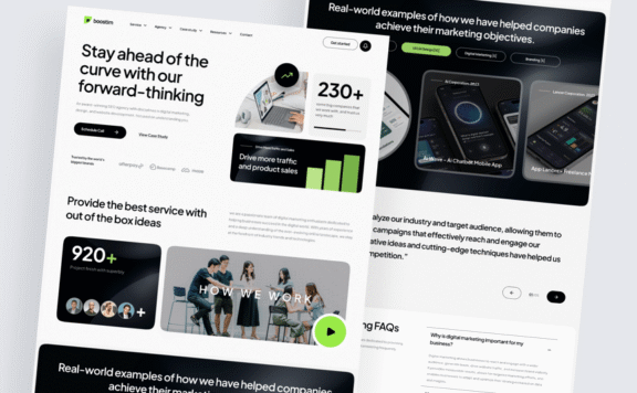 Bostim – 数字营销机构落地页