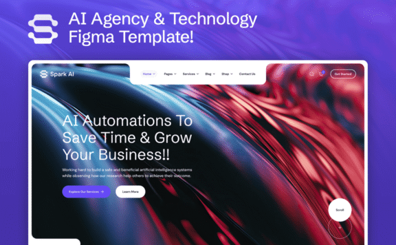 Spark AI – AI 机构与技术 Figma 模板