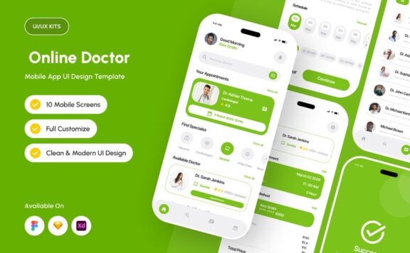 Medilink – 在线医生应用程序设计模板