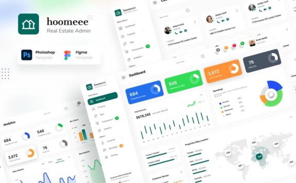 Hoomeee – 房地产管理后台模板