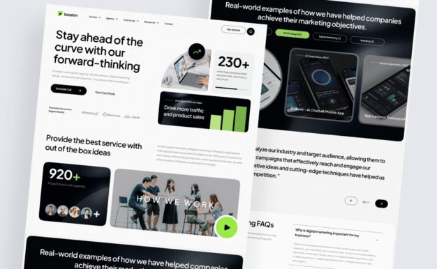 Bostim – 数字营销机构落地页